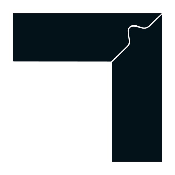 Superior Mark Floor Marking Corners, L Marker, 2in, Black IN-40-513 - main